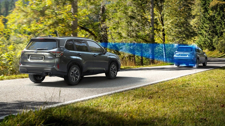 Muesta de tecnologia de asistencia de conduccion de EyeSight Avanzado de Subaru. 